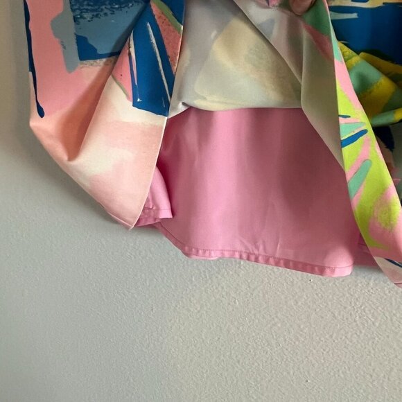 Boutique Moschino Holiday Graphic Print Sleeveless Shift Mini Dress Pink‎ 6 - Picture 7 of 14